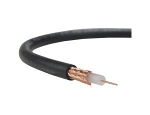 Przewód koncentryczny 75ohm RG59 0,59/3,7/6,15 ekran Cu czarny Technokabel /100m/