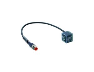 Kabel konfekcjonowany obustronnie złącza DIN typ A M12 męskie proste 5-PIN z kablem 0,3m 12040