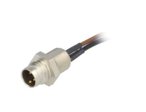 Złącze M8 0,5m męskie PIN: 3 na panel, skręcane gniazdo RSMF3/0.5M