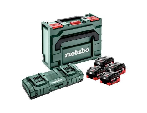 METABO AKUMULATOR 18V 8,0Ah LiHD x4 +ŁAD. ASC 145 DUO
