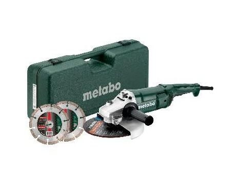 METABO SZLIFIERKA KĄT.230 WEP 2200-230 + 2 TARCZE DIAMENTOWE WALIZKA