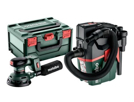 METABO SZLIFIERKA MIMOŚRODOWA SXA 18 LTX 125 BL CARCASS METABOX + AS 18 L PC COMPACT CARCASS