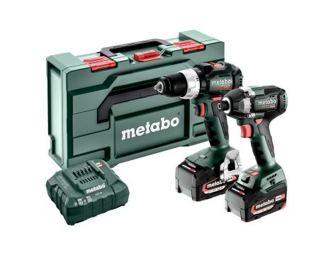 METABO ZESTAW COMBO 18V 2.8.4 (BS 18 LT BL + SSD 18 LT 200 BL) 2x5,2Ah METABOX