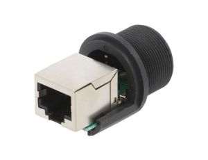 Łącznik, RJ45, cat 5e, PIN: 8, prosty, ekranowany, na panel,skręcane RCP-5SPFFH-SCM7001