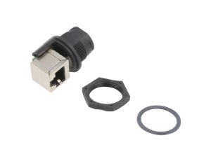 Łącznik, RJ45, cat 5e, PIN: 8, kątowy 90, ekranowany, na panel,skręcane RCP-5SPFFV-TCU7001