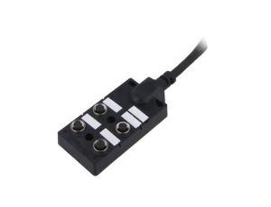 Rozgałęźnik, PIN: 5, wejście: 4 x M12 gniazdo żeńskie, na przewodzie 10m, 24V, 2A DB12-5A4CAB-DPS7B10