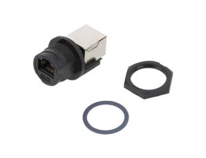 Łącznik, RJ45, cat 5e, PIN: 8, prosty, ekranowany, na panel,skręcane RCP-5SPFFH-TCU7001