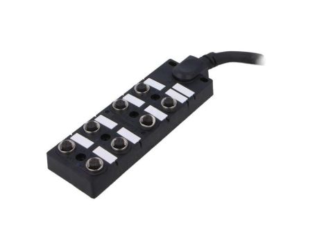 Rozgałęźnik, PIN: 5, wejście: 8 x M12 gniazdo żeńskie, na przewodzie 5m, 24V, 2A DB12-5A8CAB-DPS7B05