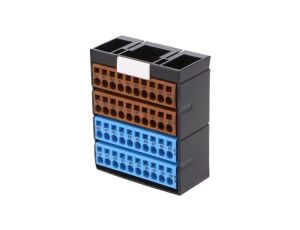 Złączka blok rozdzielczy 10A 30V na szynę DIN L 70mm tory 2 56109