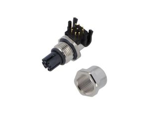 Złącze M12, żeńskie, PIN: 8, gniazdo, kątowe, ekranowane, na panel, 30 V/50 V AC, 0,5 A MSXS-08PFFR-SF7003