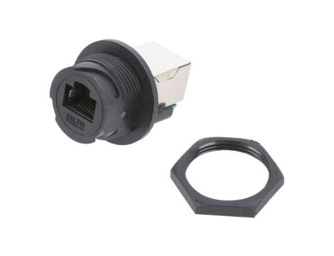Łącznik, RJ45, cat 5e, PIN: 8, prosty, ekranowany, na panel,skręcane RDP-5SPFFH-TCU7001