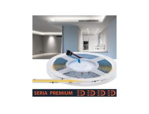 Taśma LED Premium cyfrowa 24V 360led/m COB 10.8W/m 6500K IP20 750lm/m 10mm CRI90 3Y 5m IC2811