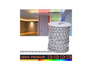 Taśma LED PL 4w1 Premium Pełne spektrum RGB + ciepła biała 3000K 12V 60 LED/m SMD5050 Rolka 50m 5 lat gwarancji