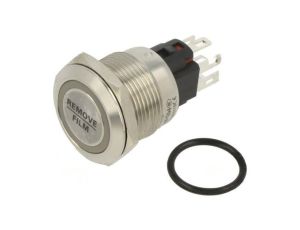 Przełącznik wandaloodporny Poz: 2 SPDT 1A220VAC IP65 ON-ON ONPOW6119F-11ZE/42RGB/12V/S