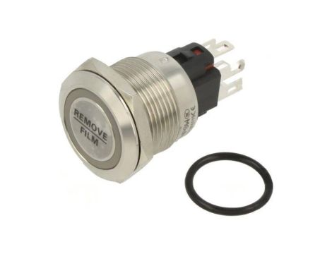 Przełącznik wandaloodporny Poz: 2 SPDT 1A220VAC IP65 ON-ON ONPOW6119F-11ZE/42RGB/12V/S