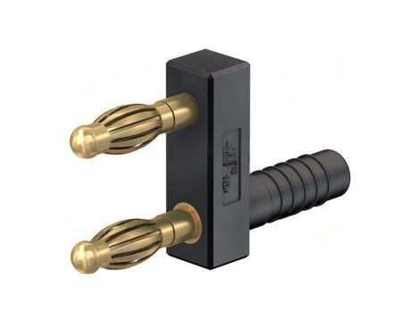Złącze laboratoryjne bananowe 4mm mostek zwierny 32A czarny 20.1020-21