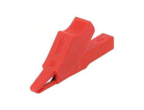 Zacisk krokodylkowy 10A 60VDC 30VAC czerwony L: 58,5mm 65.9188-22