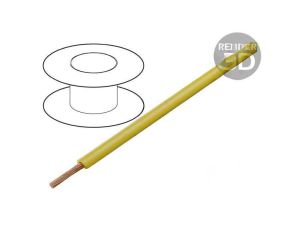 Przewód Silivolt-1V 1x1mm2 linka Cu silikon żółty 1,5kV, cena za 1m, 61.7607-24