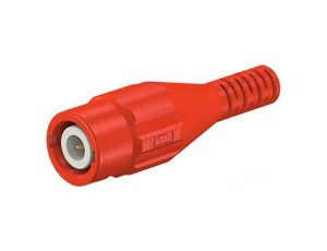 Złącze laboratoryjne BNC gniazdo czerwony zaciskane żeńskie 67.9760-22