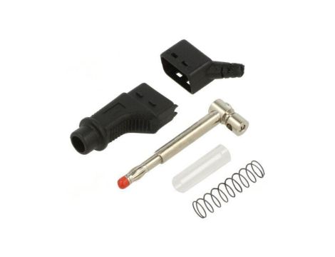 Złącze laboratoryjne bananowe 4mm wtyk 19A 600V czarny 1mm2 66.9327-21