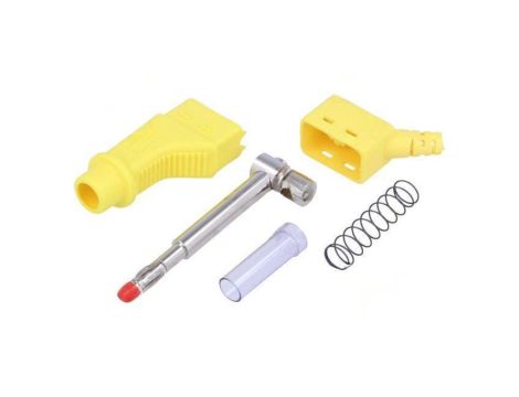Złącze laboratoryjne bananowe 4mm wtyk 32A 600V żółty 2,5mm2 66.9328-24