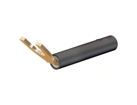 Złącze laboratoryjne widełkowe wtyk 20A czarny Ømax: 6mm 23.0440-21