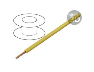 Przewód Silivolt-1V 1x2,5mm2 linka Cu silikon żółty 1,5kV, cena za 1m, 61.7610-24