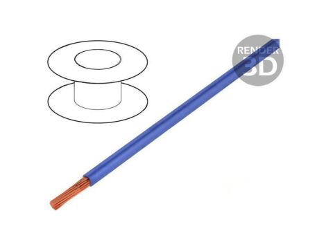 Przewód Silistrom 1x4mm2 linka OFC silikon niebieski 1,5kV, cena za 1m, 61.7611-23