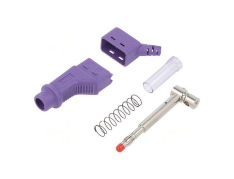 Złącze laboratoryjne bananowe 4mm wtyk 32A 600V fioletowy 66.9328-26