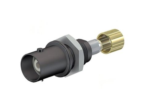 Złącze laboratoryjne BNC gniazdo czarny Wersja: izolowane 67.9767-21