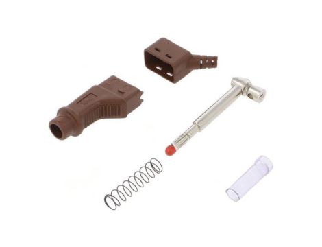 Złącze laboratoryjne bananowe 4mm wtyk 32A 600V brązowy 66.9328-27