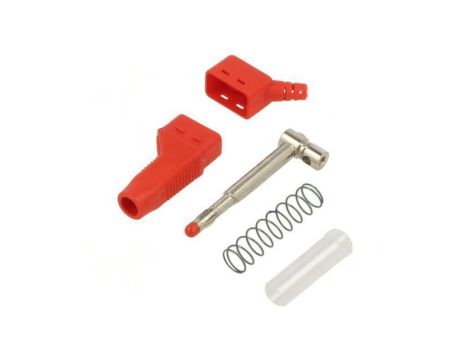 Złącze laboratoryjne bananowe 4mm wtyk 19A 600V czerwony 66.9327-22