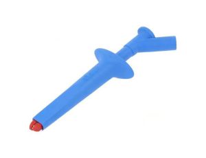 Chwytak pomiarowy krokodylkowy 16A niebieski Styki: mosiądz 66.9474-23