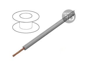 Przewód Silivolt-1V 1x2,5mm2 linka Cu silikon szary 1,5kV, cena za 1m, 61.7610-28