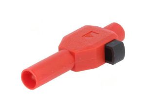 Złącze laboratoryjne bananowe 4mm wtyk 10A 600V czerwony 22.3007-22