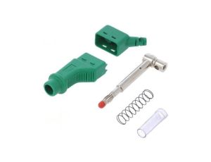 Złącze laboratoryjne bananowe 4mm wtyk 32A 600V zielony 66.9328-25