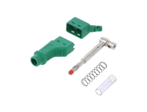 Złącze laboratoryjne bananowe 4mm wtyk 32A 600V zielony 66.9328-25