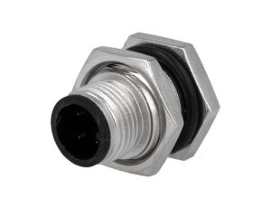 Złącze M12, męskie, PIN:4, gniazdo, proste, 250V M12A-04PMMP-SF8001