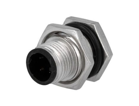 Złącze M12, męskie, PIN:4, gniazdo, proste, 250V M12A-04PMMP-SF8001