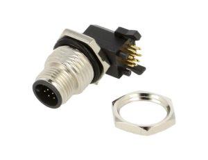 Złącze M12, męskie, PIN:12, gniazdo M12A-12PMMR-SF8001