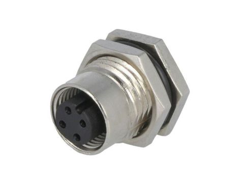 Złącze M12, żeńskie, PIN:4, gniazdo, proste, 250V M12A-04PFFP-SF8001