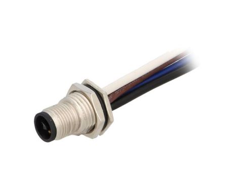 Złącze M12, męskie, PIN:4, gniazdo M12T-04PMMS-SF8B15