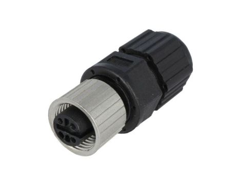 Złącze M12, żeńskie, PIN:4, wtyk, proste, 250V M12A-04BFFA-SL8001