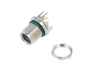 Złącze M8, żeńskie, PIN:4, gniazdo, proste, 30V M8S-04PFFP-SF8001