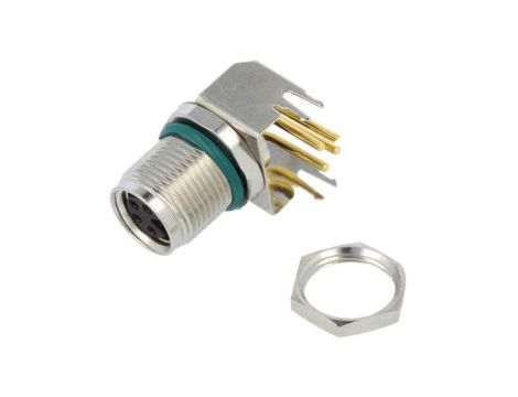 Złącze M8, żeńskie, PIN:4, kątowe 90, 30V M8AS-04PFFR-SF8001
