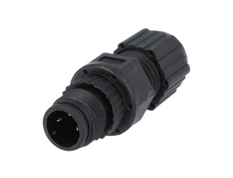 Złącze M12, męskie, PIN:3, wtyk, proste, 250V MSAP-03BMMA-SL8001