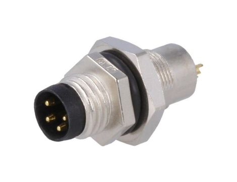 Złącze M8, męskie, PIN:4, gniazdo, proste, 30V 8-04PMMS-SH7001
