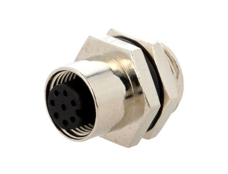 Złącze M12, żeńskie, PIN:8, gniazdo, proste, 30V M12A-08PFFS-SH8001