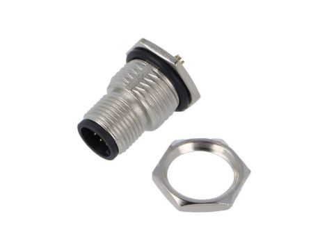 Złącze M12, męskie, PIN:12, gniazdo M12A-12PMMS-SF8001