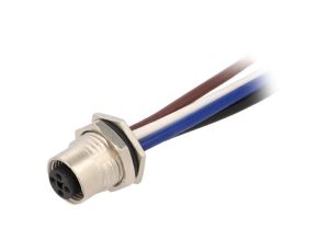 Złącze M12, żeńskie, PIN:4, gniazdo M12T-04PFFS-SF8B15